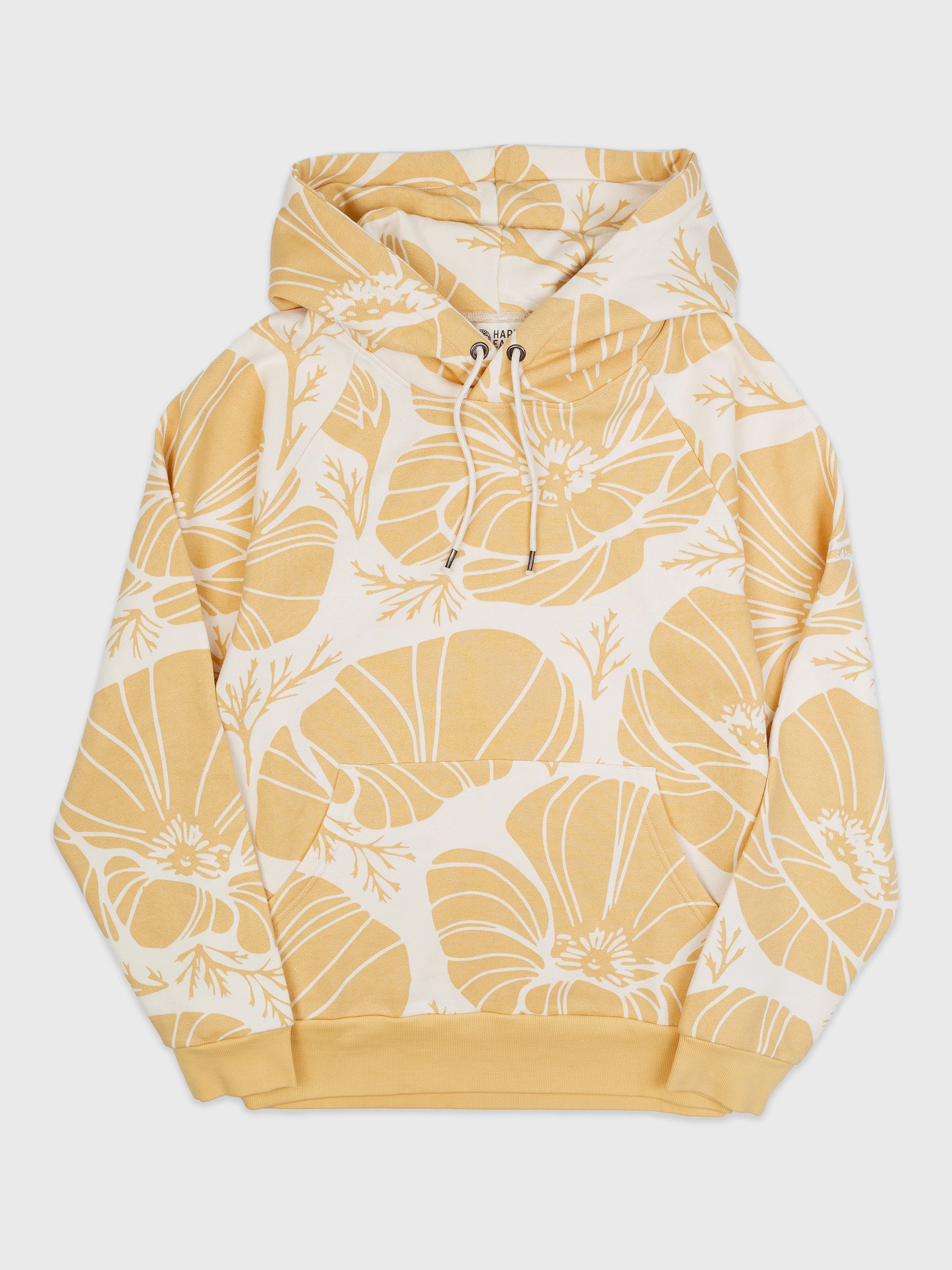 Yellow Floral Organic Cotton Hooded Sweatshirt, Children’s Sweatshirt, Baby/Toddler/Kids Organic Cotton Hoodie, Mustard hot Yellow Floral Shirt