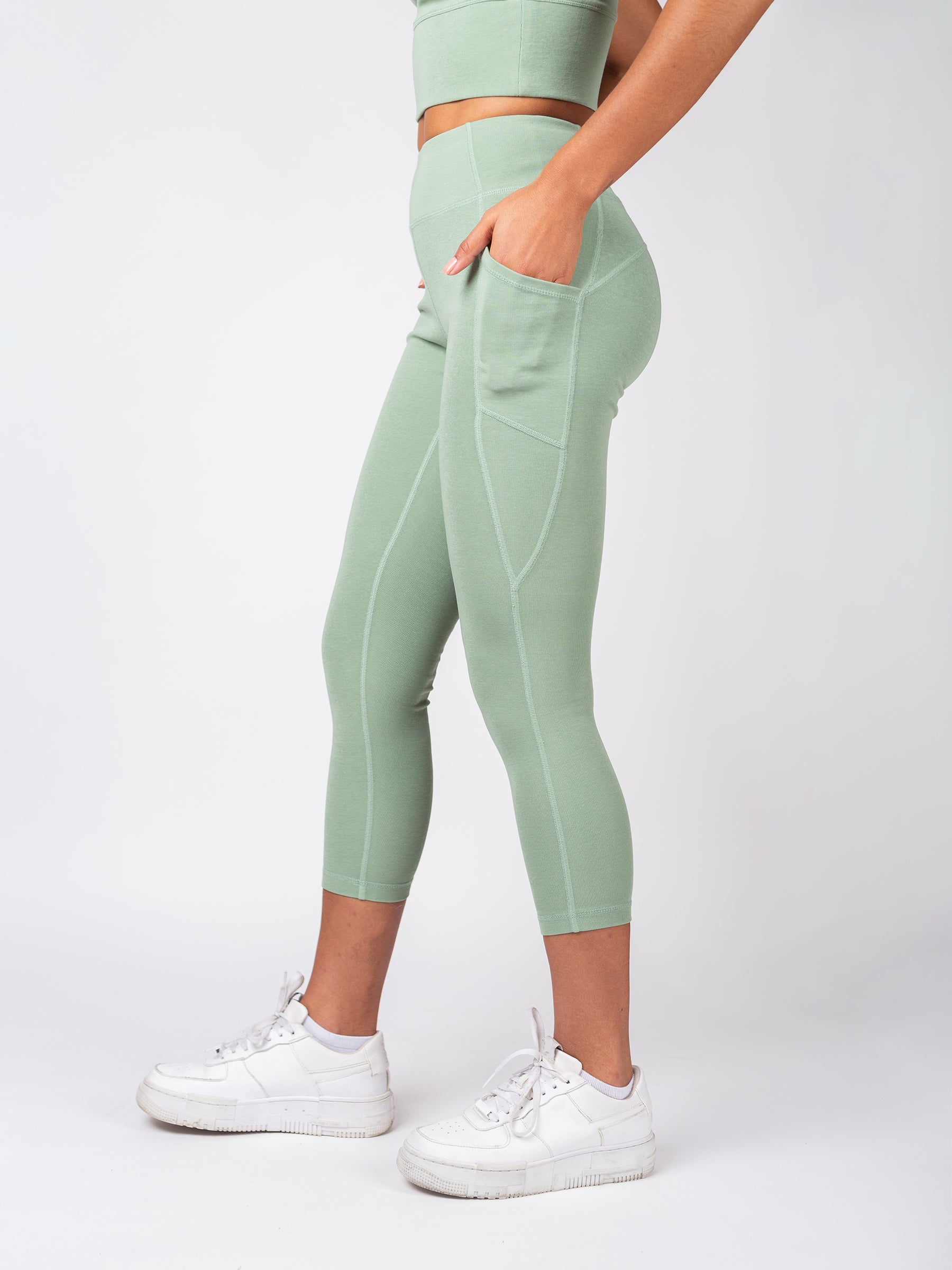 PlantTec Crop Petite Leggings Sage