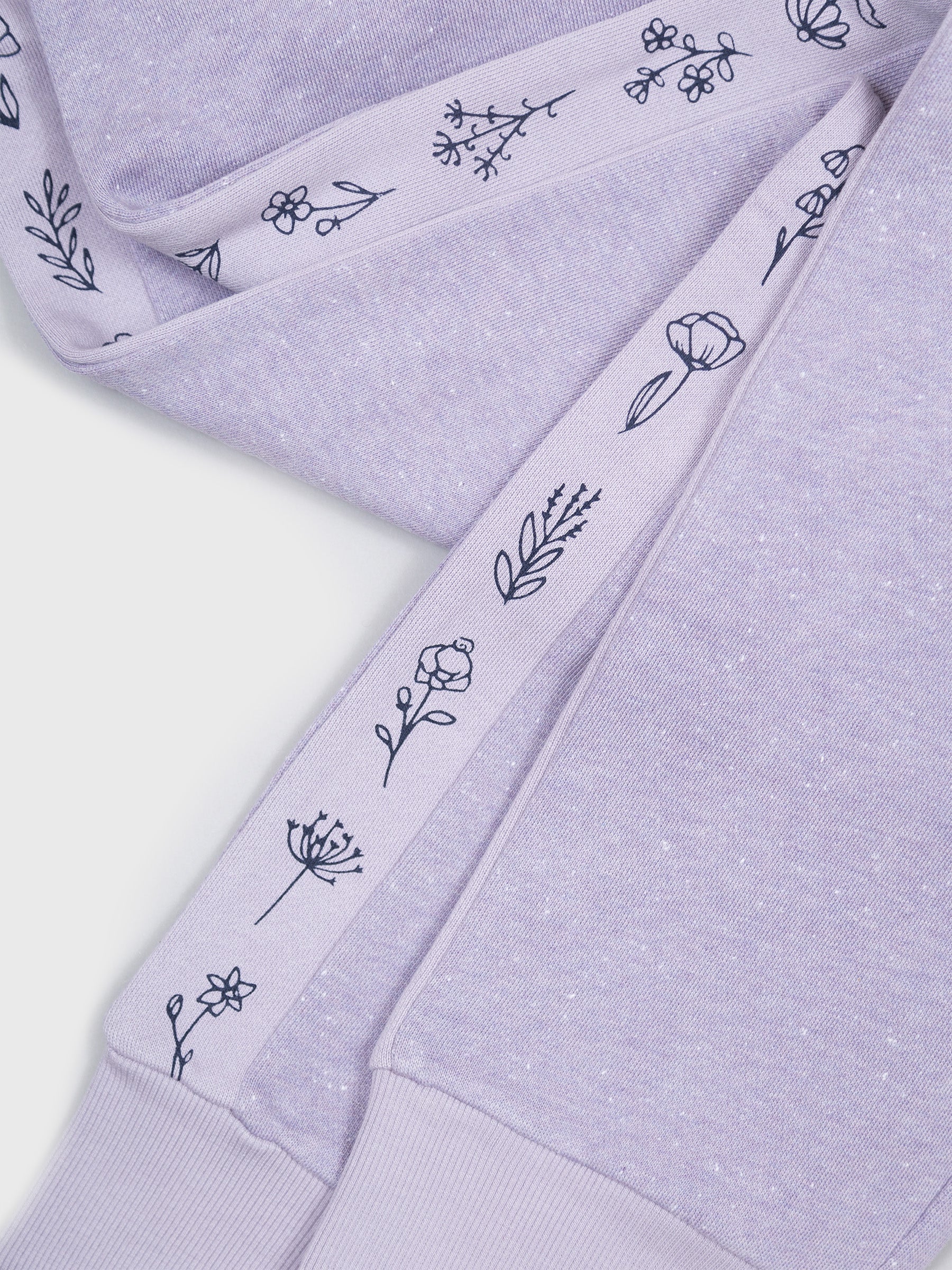 All-gender Lavender Organic Cotton Fleece Joggers - Purple