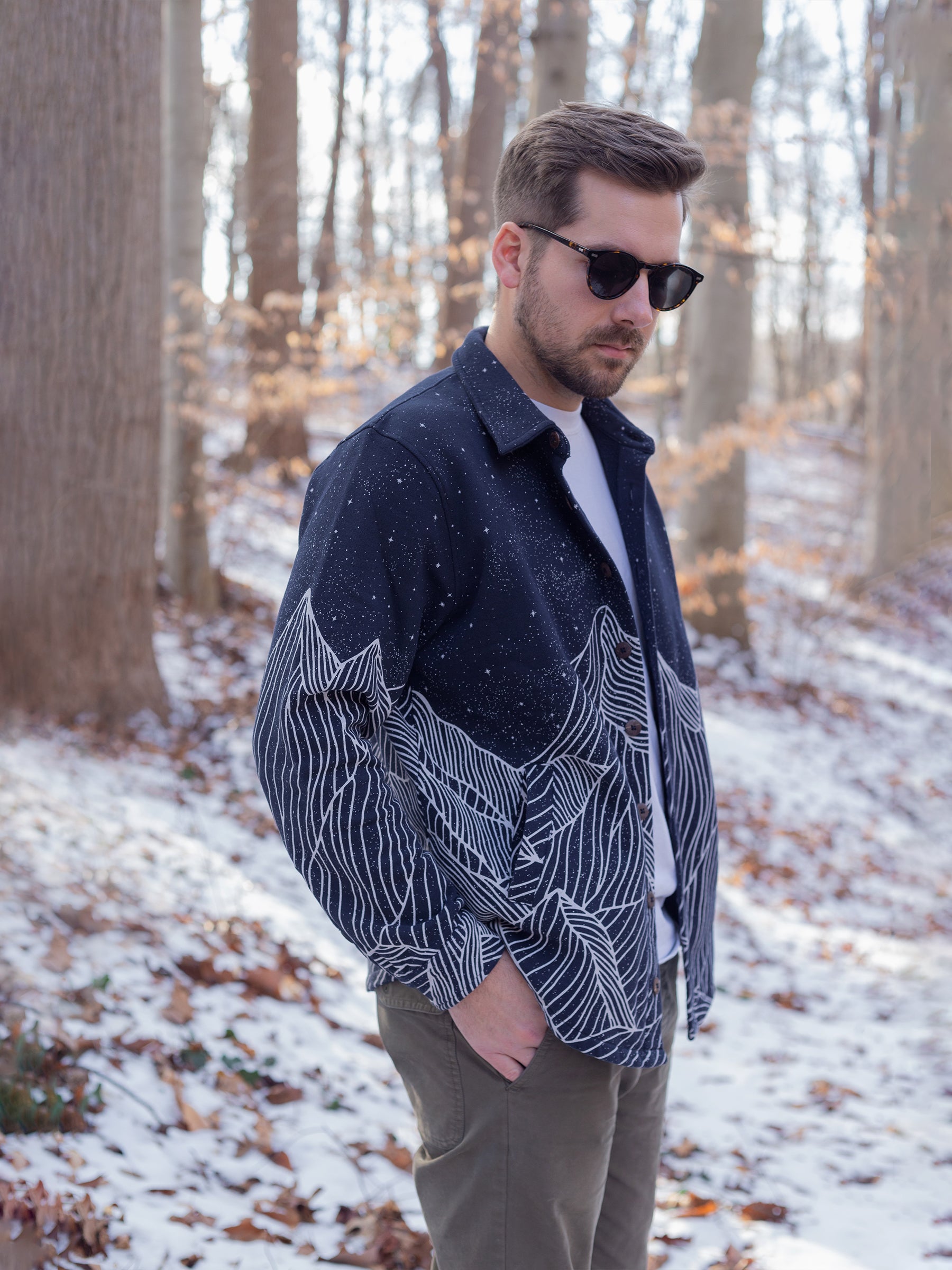 Alpine Etching Fleece Overshirt