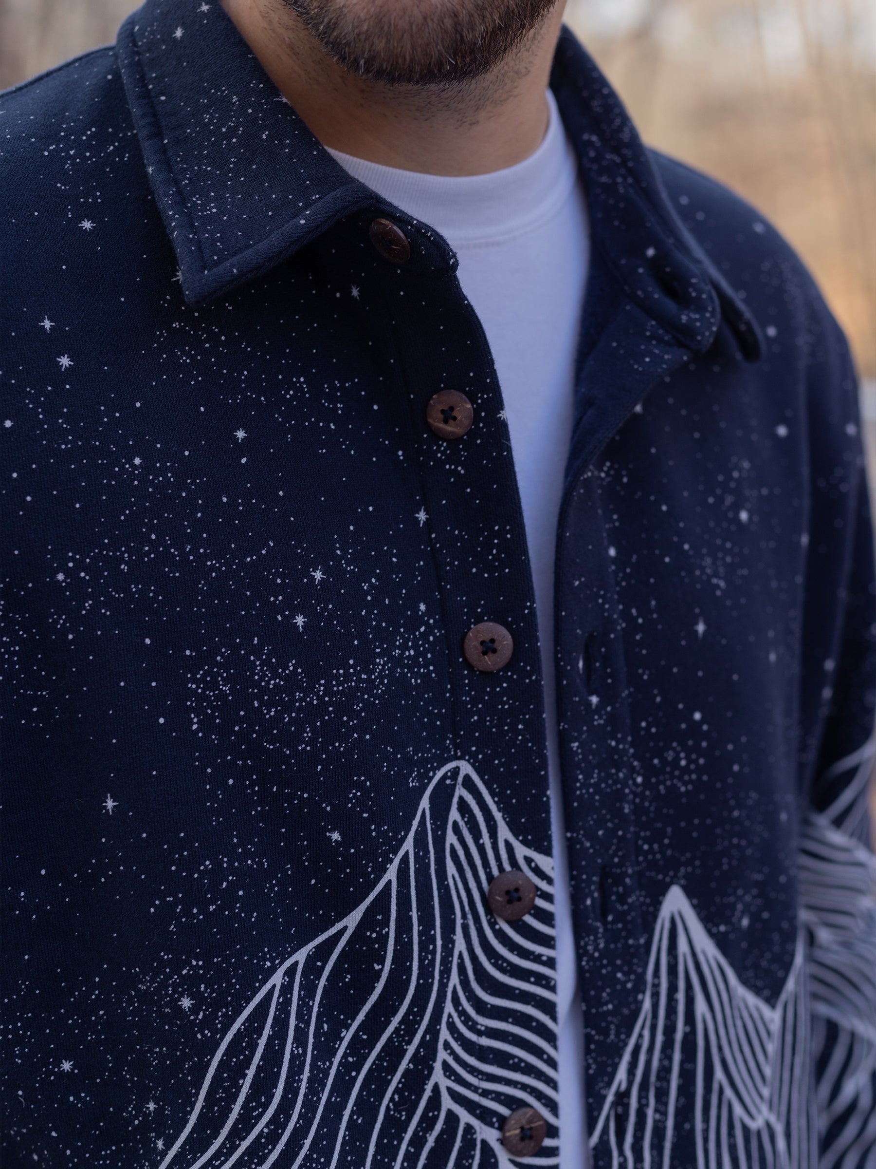 Alpine Etching Fleece Overshirt