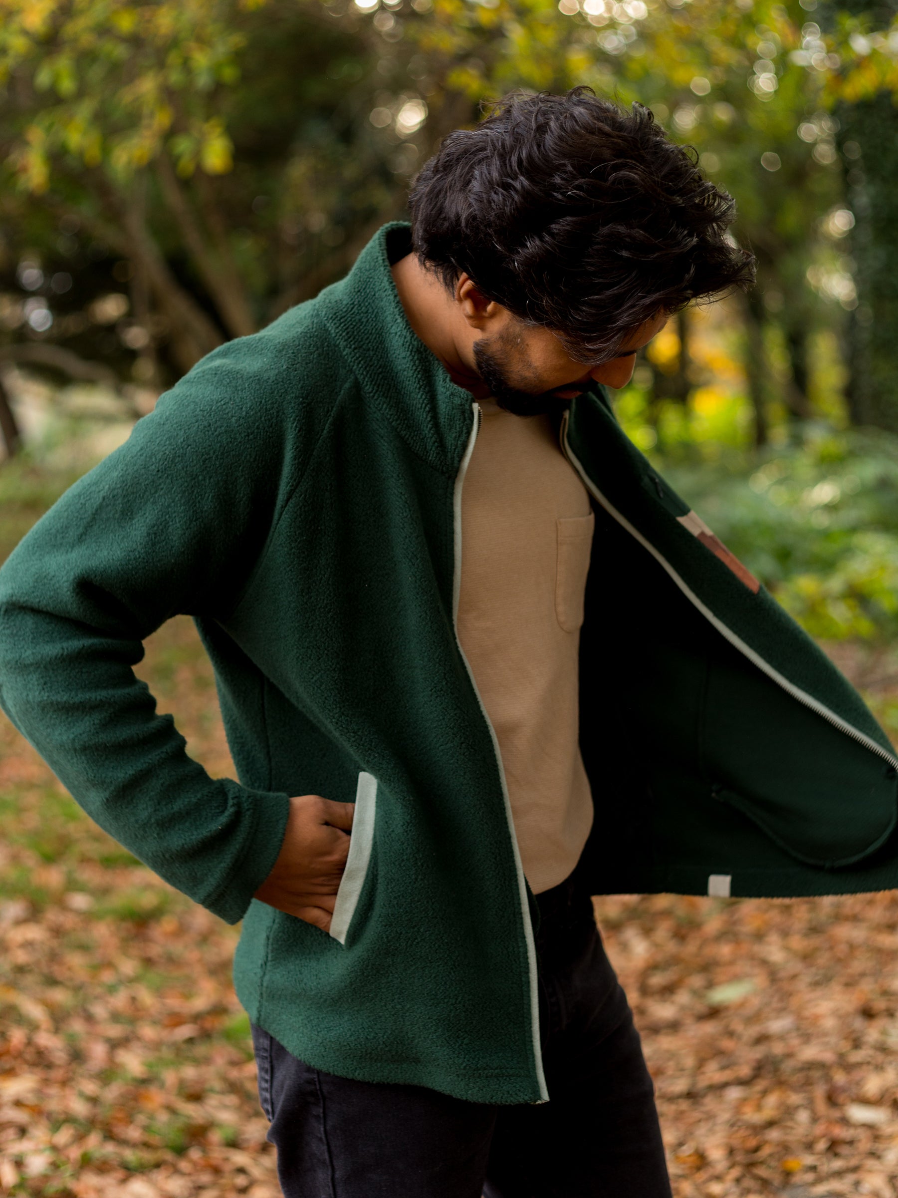 Green hotsell sherpa jacket