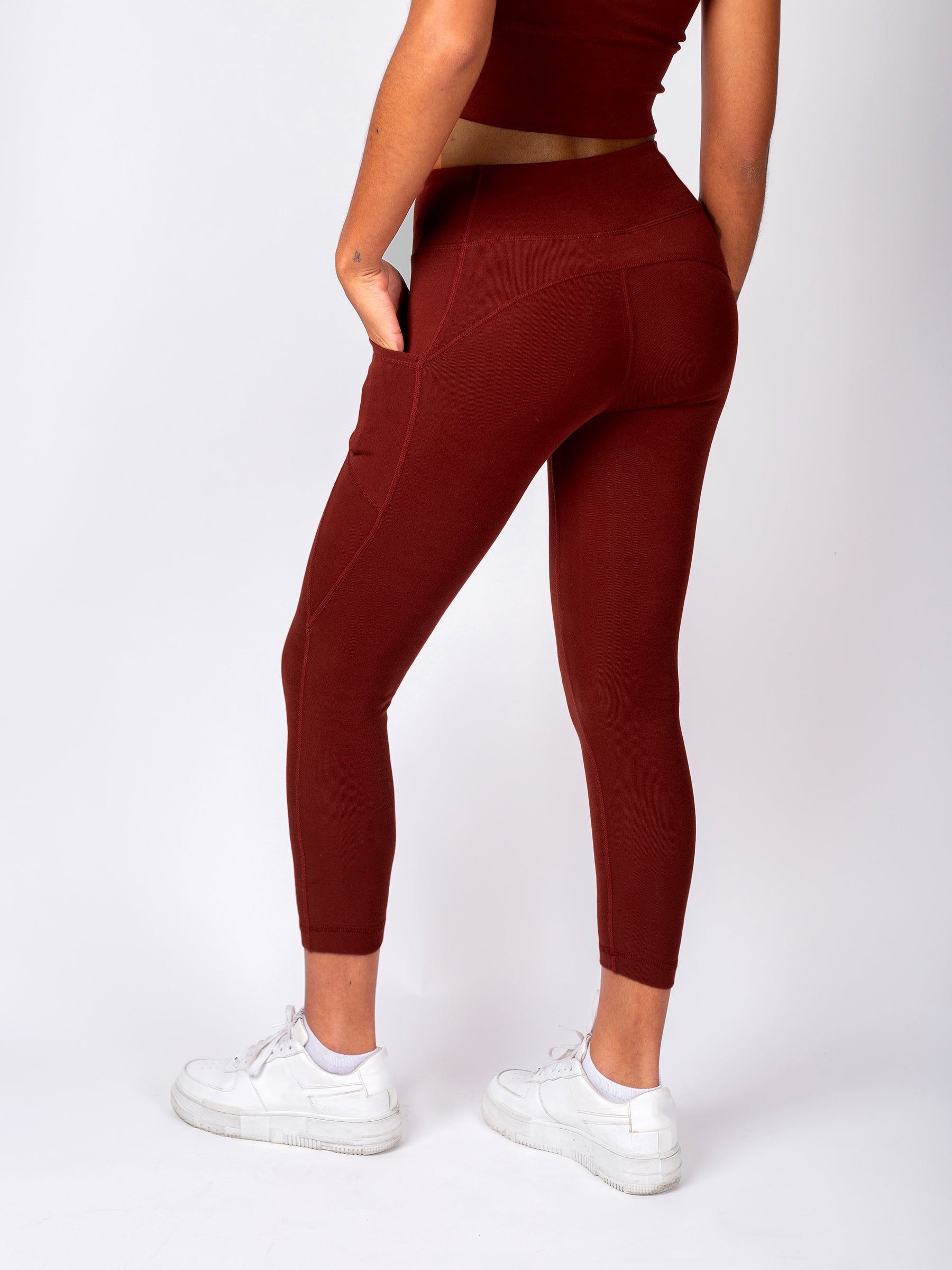 PlantTec™ Crop/Petite Leggings | Redwood