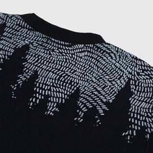 All-gender Stormy Forest Organic Cotton Fleece Sweatshirt - Black